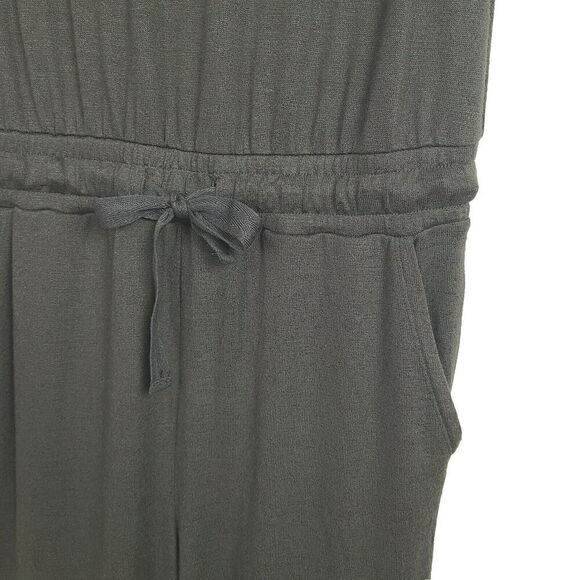 NEW Wilfred Free Izabel Tank Jumpsuit M Black Knit Cinch Waist Sleeveless Crop - Picture 4 of 11